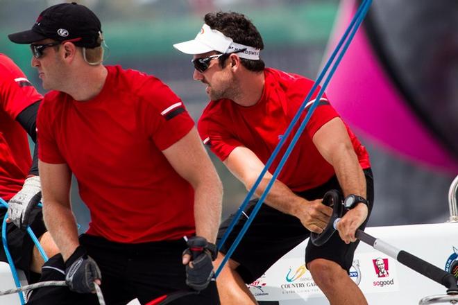 Phil Robertson in action during the Qualifying at the Monsoon Cup © Robert Hajduk / AWMRT © Alpari World Match Racing Tour